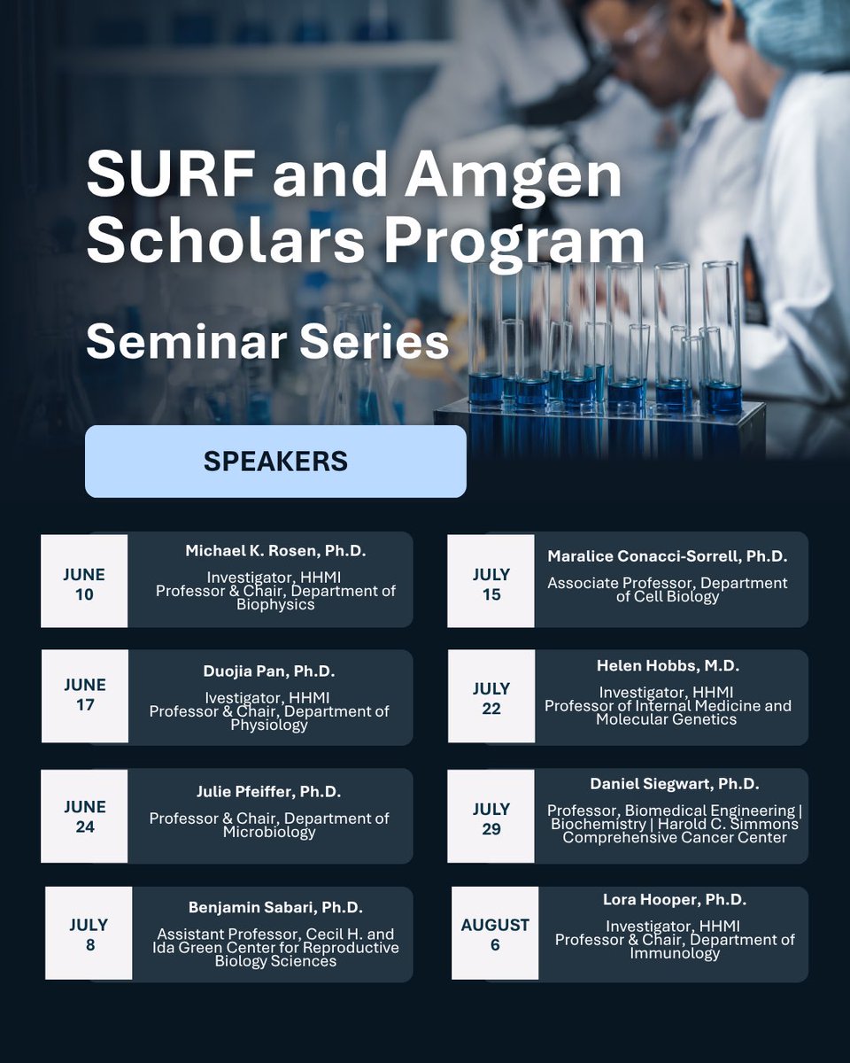 ADiaz_PhD's tweet photo. Can’t believe I’ve been directing summer research programs for 17 yrs. I’m still just as excited as I was in year one to create opportunities for students across the nation. We have a great curriculum for Summer 2026. Take a look at this year’s lineup of scientific speakers. ⬇️ https://t.co/0bbAtsFYrB