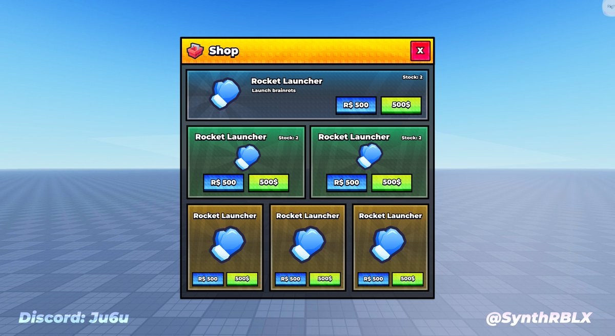 synthuix's tweet photo. 🧞‍♀️Some UI
Commissions Open!

discord: Ju6u 
 Discord Server: https://t.co/A6wf1WPWjW 

#Roblox #RobloxDev #RobloxUI #RobloxArt #RobloxStud #StudUI #RobloxGFX https://t.co/FmYkGK8BfO