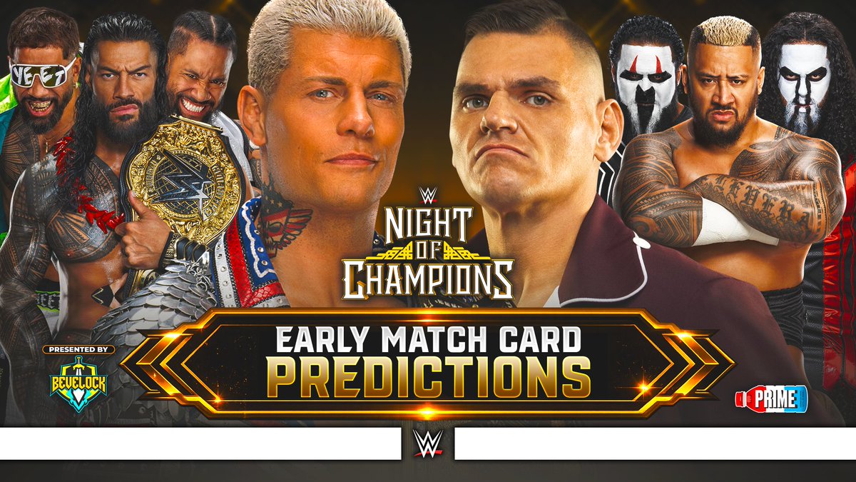 bevelock1's tweet photo. WWE Night of Champions 2026 - Early Card [v2] | Bloodline Civil War, Oba Femi vs. Royce Keys in the King of the Ring Finals, Alexa Bliss v Jacy Jayne in the Queen of the Ring Finals, and many more great Early Predictions for the WWE Night of Champions 2026 PLE!

FULL VIDEO: https://t.co/X9ndA0WGMC

#WWE #NightofChampions #Bevelock