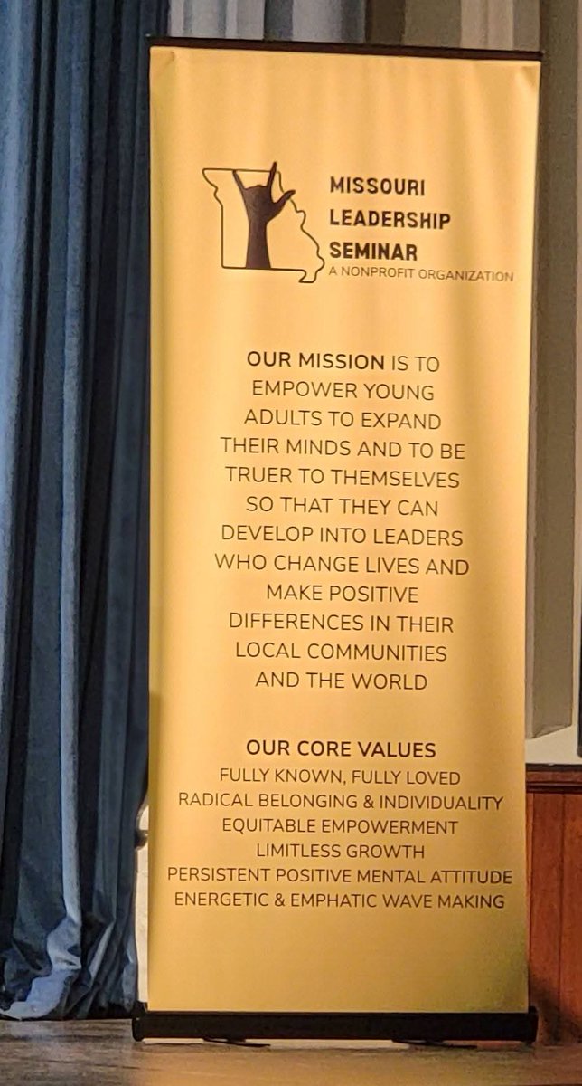 4kjmac2009's tweet photo. Missouri Leadership Seminar 2026: Leaders Become Legends. Take away message "Come as you are, become who you were meant to be!" Thank you for the opportunity &amp; memories.
Missouri Leadership Seminar, Inc. (MLS) https://t.co/wh3nlFccfK