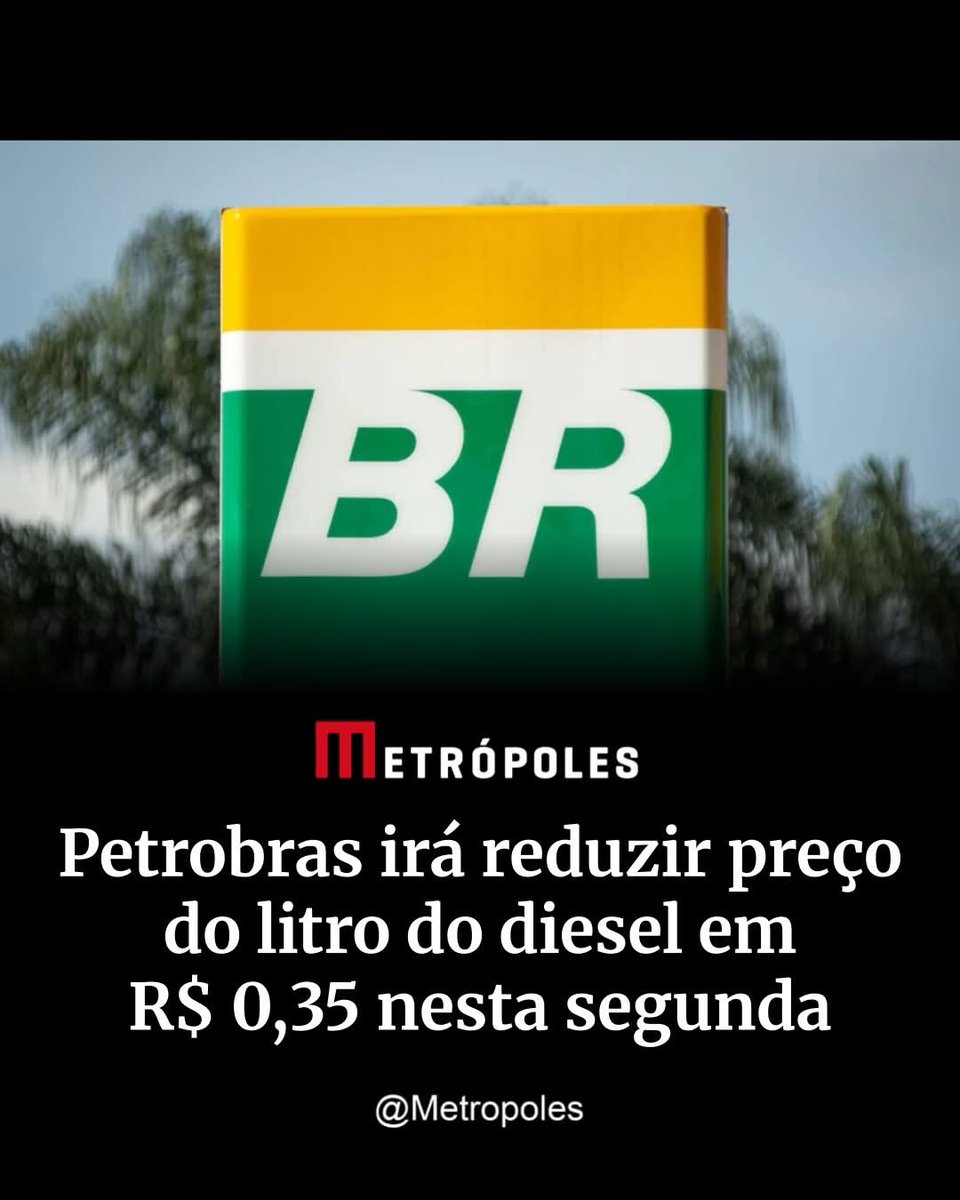 vilson_arruda's tweet photo. 🛑*A Petrobras anunciou neste domingo (31/5) um desconto de R$ 0,3515 no preço do litro do Diesel na segunda-feira (1°/6).*

Com a subvenção econômica do governo federal, o preço do óleo diesel vendido às distribuidoras de combustível cairá de R$ 3,65 para R$ 3,30 por litro. https://t.co/2QEVskhd9s