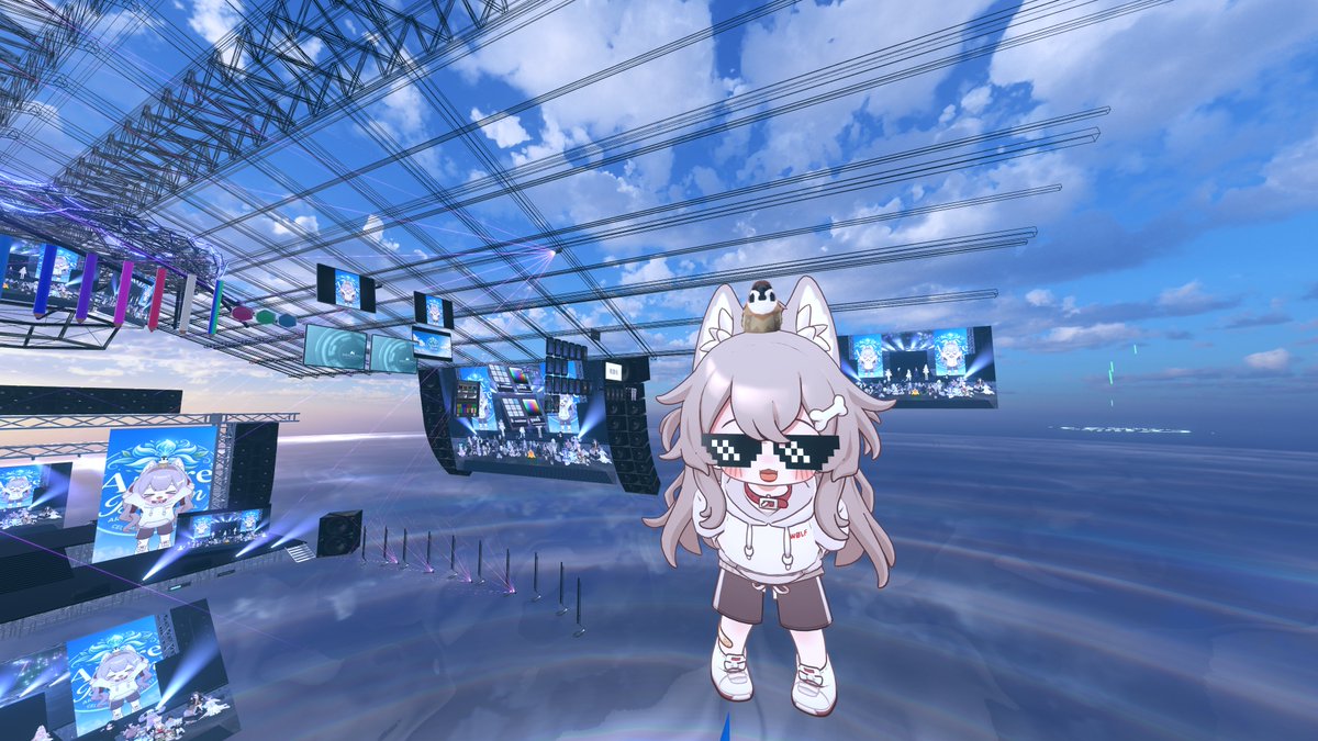 yorumia_1219's tweet photo. 昨日のイベント会場
色の使い方やパーティクルの作り方、VRとデスクトップの見え方の違いや音の出し方、スピーカーの配置など、他にもアドバイスいっぱい貰って色んな方々に助けてもらいできたワールドだよ!
本当にこれまで協力してくれた方々ありがとうございました! 𝓑𝓘𝓖 𝓛𝓞𝓥𝓔
#AzureBloom https://t.co/NkbGurz36S
