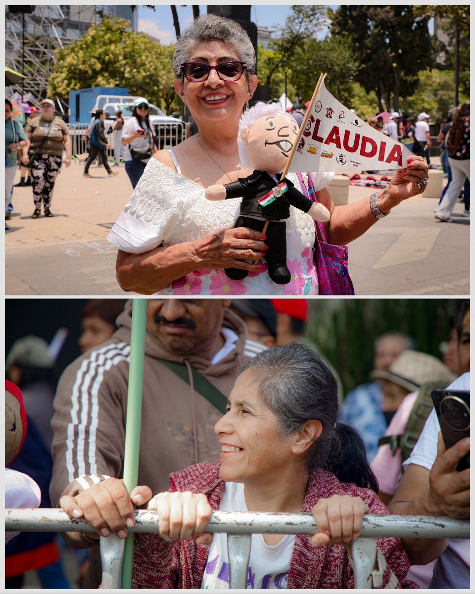 CitlaHM's tweet photo. “Nada ni nadie va a detener la Transformación de nuestra patria.”

Hoy abarrotamos las plazas públicas en todo el país para escuchar la rendición de cuentas de la Comandanta Suprema de las Fuerzas Armadas, la primera presidentA electa por el pueblo de México que volvió a triunfar hace dos años. 

Los resultados que hoy enlistó la Doctora @Claudiashein dejan de manifiesto que el Segundo Piso de la Cuarta Transformación está cambiando profundamente y para bien la vida de las personas, poniendo siempre por el bien de todas y todos primero a las y los pobres. 

Es tiempo de principios, es tiempo de defender la soberanía, de asumir nuestro papel histórico para afirmar fuerte y claro ante cualquier intento de injerencia, calumnia o corrupción que esta digna Patria no se vende ¡Se ama y se defiende!

Como usted lo indicó, presidenta, nos mantendremos en territorio, informando y revolucionando conciencias. 

Hoy más que nunca:
¡Que viva México libre, independiente y soberano! 🇲🇽