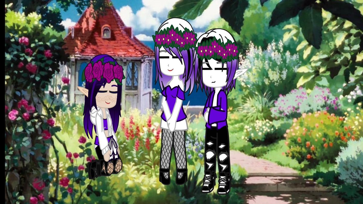 dacutiebean's tweet photo. F!Y/N: She's doing it again 
M!Y/N: When is she not doing her usual connection with nature? 
Me/Alice: Can you both shut up and let me focus! 
F!Y/N  &amp; M! Y/N: .... https://t.co/XH93ghGTI2