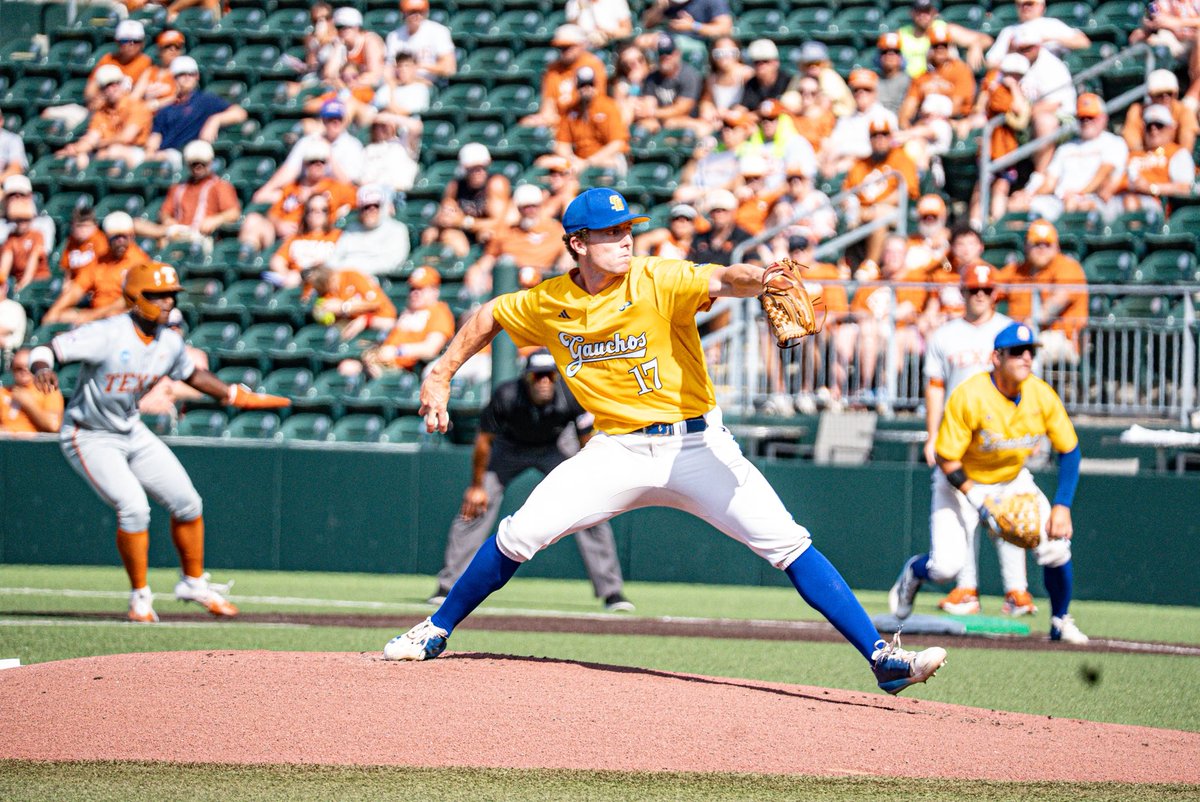 Micah_CBC's tweet photo. Incredible job by Kellan Montgomery today giving @UCSB_Baseball a great outing in their 4th game of the weekend.

His final stat line: 

-5.2 IP
-6 H
-5 Ks
-2 ER https://t.co/2ULVTNlRG2