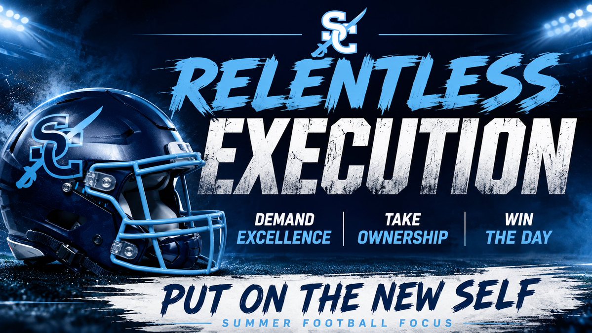 SCS_SabresFB's tweet photo. ⚔️ RELENTLESS EXECUTION ⚔️

Our theme this summer is RELENTLESS EXECUTION.

Everybody wants results. Everybody wants growth. Everybody wants victory.

But very few people are willing to relentlessly execute the things that produce those results.

As followers of Christ, our goal is not simply to become stronger, faster, or better football players. Our goal is to become more and more like Jesus Christ.

The Bible tells us to put to death the flesh and put on the new man. That is a daily battle. It is a battle against laziness, selfishness, pride, fear, excuses, compromise, and sin.

This journey requires a relentless mindset.

Every day we will:
⚔️ Demand Excellence
⚔️ Take Ownership
⚔️ Win the Day

Our aim this summer is simple:

G.R.O.W.

G — Godliness
R — Righteousness
O — Obedience
W — Wisdom

We want to become men who have:

Strength by Obedience
“Observe therefore every commandment that I command you today, that you may be strong…” — Deuteronomy 11:8

Proclaim with Boldness
“Proclaiming the kingdom of God and teaching about the Lord Jesus Christ with all boldness and without hindrance.” — Acts 28:31

Battle with Confidence
“For the LORD will be your confidence and will keep your foot from being caught.” — Proverbs 3:26

Our confidence is not in our talent.

Our confidence is not in our rankings.

Our confidence is not in our circumstances.

Our confidence is in the Lord.

We are the SABRES:

S — Simple
A — Attack
B — Battle
R — Relentless
E — Execute
S — Steadfast

This summer we will relentlessly execute what God has called us to do.

Simple.
Attack.
Battle.
Relentless.
Execute.
Steadfast.

One day at a time.

One decision at a time.

One act of obedience at a time.

⚔️ RELENTLESS EXECUTION
⚔️ DEMAND EXCELLENCE
⚔️ TAKE OWNERSHIP
⚔️ WIN THE DAY