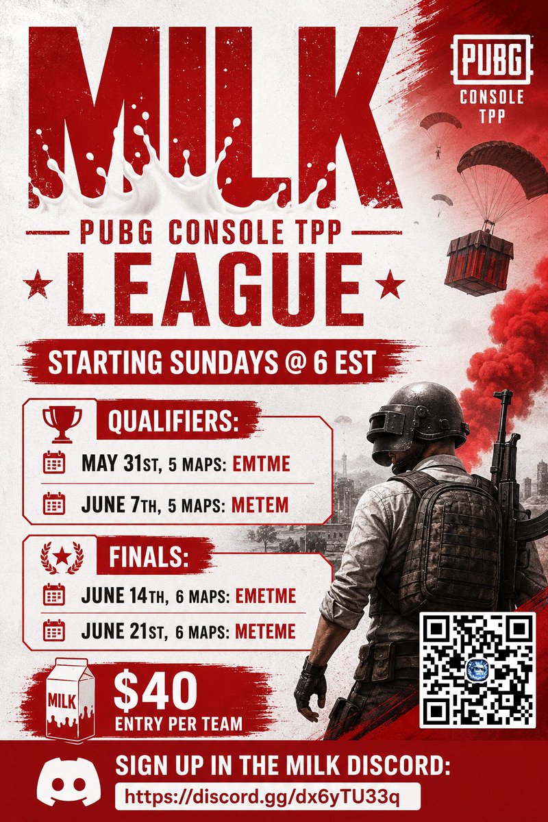 GeneralsEsport's tweet photo. We are proud to announce that the Generals will be competing in the MILK Console League!

This roster is locked in, hungry, and ready to show exactly what this team can do!

The work starts now. ✊

Go Generals!

#Generals #PUBGEsports https://t.co/li4BhqBKuL