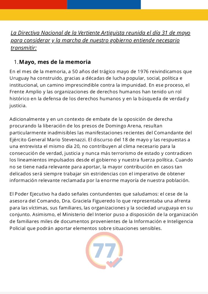 mafgaleano's tweet photo. Compartimos una declaración amplia y contundente de @LaVertienteFA https://t.co/GA6dsEmG2S