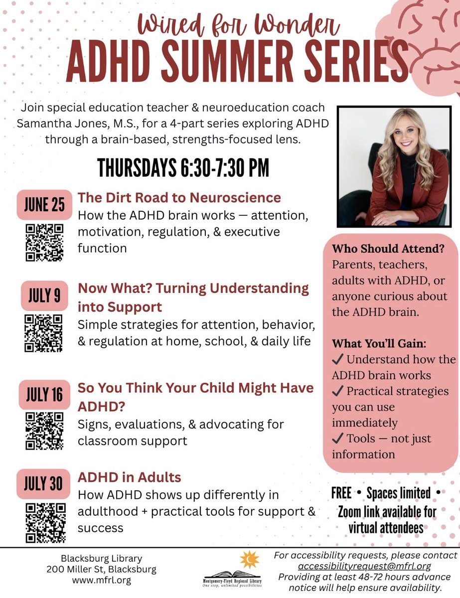 sammarieowens's tweet photo. Join me for a FREE summer series on ADHD! https://t.co/RMmRach1oj