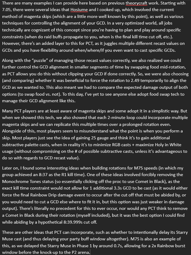 ElevationXIV's tweet photo. @AtrinaFFXIV I didn't want to send several tweets explaining everything, but here's a few examples at least. There are more I can provide and I have 2 years worth of spreadsheets dating back to when I had media tour footage to work with https://t.co/nyf3aQJKPw