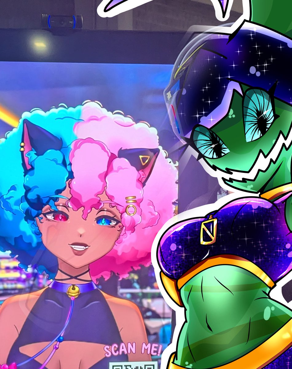 Ab5o1uteZer0's tweet photo. It was amazing getting to meet @VTuberSweets  at her MnG!
She is such a cutie and i had to resist not eating her hair!!!
Go give her so much slime luv slimelings!!! https://t.co/V8Ulg7WbC1
