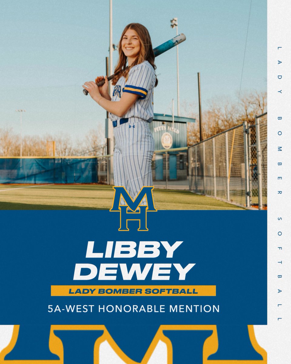 MHSoftball_'s tweet photo. Congratulations to our own Libby Dewey who was received 5A-West All Conference Honorable Mention honors! ✈️ https://t.co/ERyaLClWwe