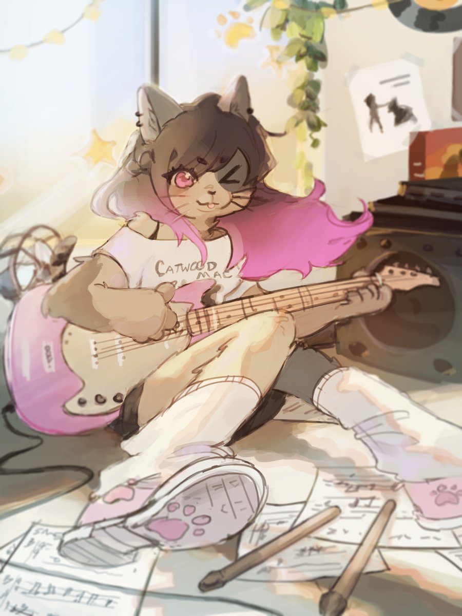 _tofubread's tweet photo. Paws the Music! my Vgen submission for the Paws challenge :3 #vgen #OC #digitalart https://t.co/z7CG9bzMv6