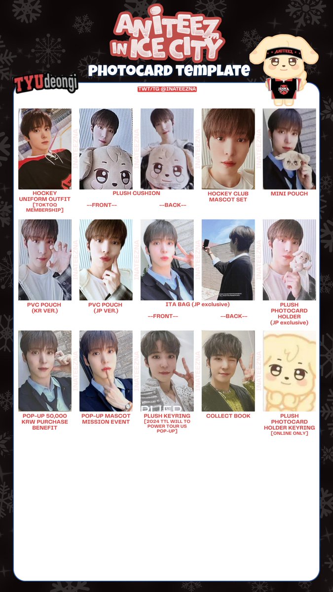inateezna's tweet photo. ATEEZ X ANITEEZ IN ICE CITY ❄ Photocard PC Template

Member ver. 

Hongjoong Seonghwa Yunho Yeosang San Mingi Wooyoung Jongho 홍중 성화 윤호 여상 산 민기 우영 종호 포카 에이티즈 x 애니티즈 팝업스토어 인 아이스 시티 팝업스토어 포토카드 포카 https://t.co/6pbzLPPrCb