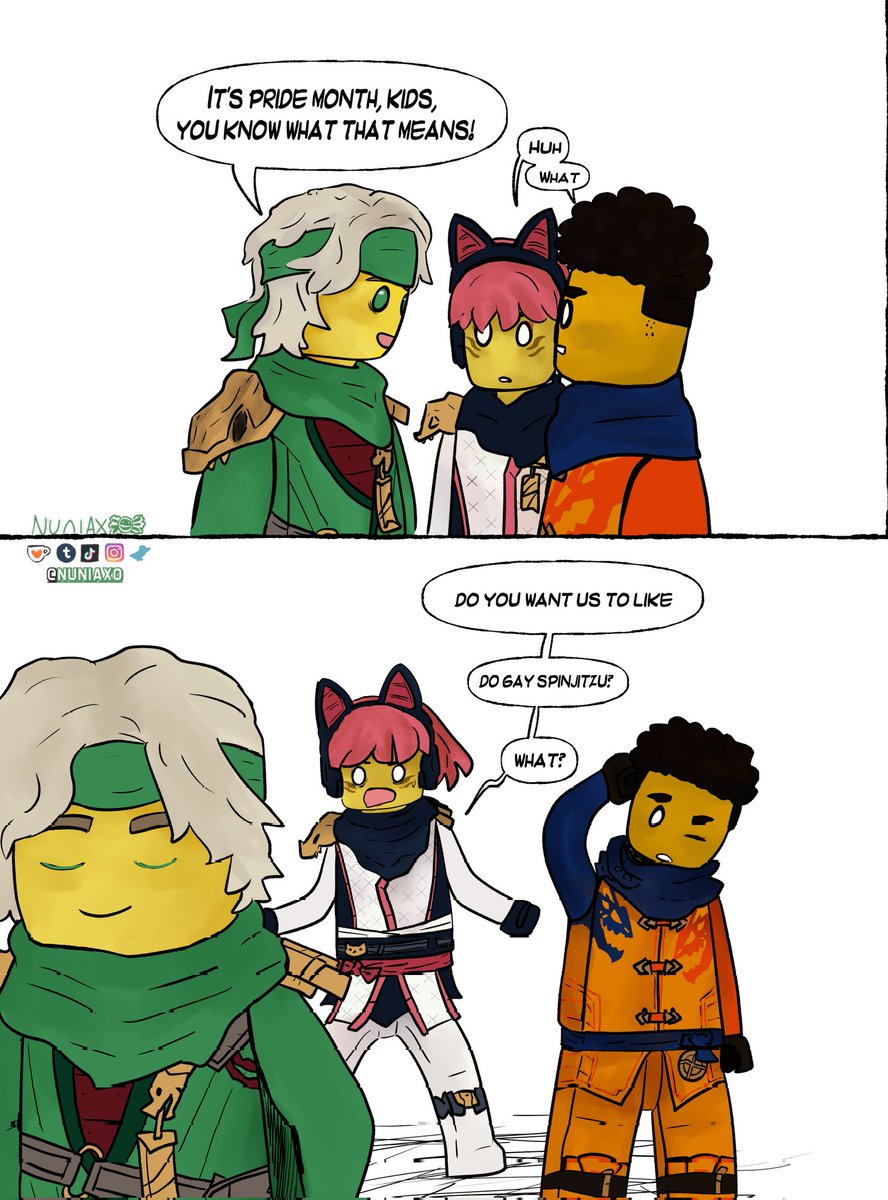 NuniAxo's tweet photo. Happy Pride !!!

(I love drawing them)
#ninjago #ninjagoart https://t.co/duKHnP1Kno