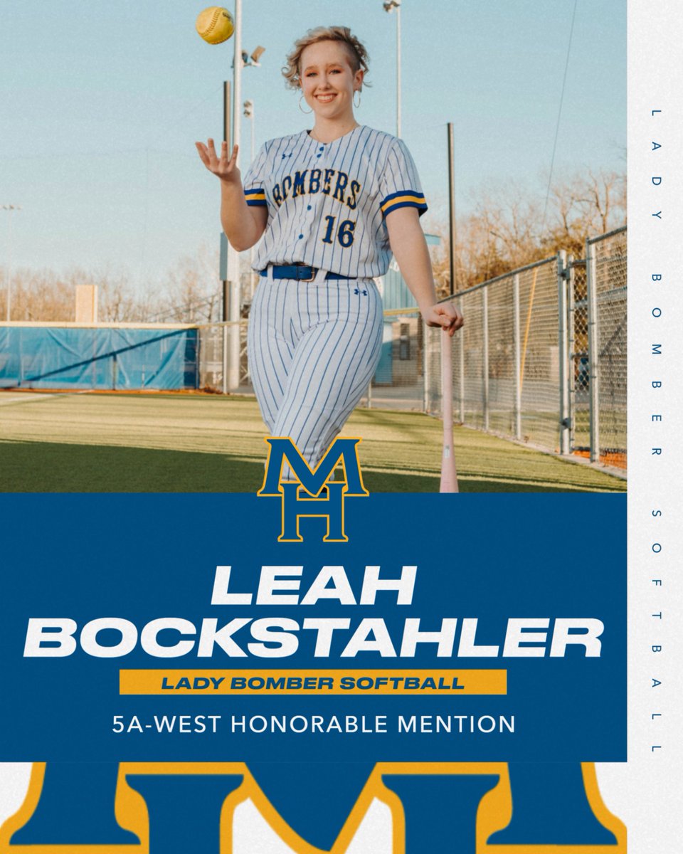 MHSoftball_'s tweet photo. Congratulations to our own Leah Bockstahler who was received 5A-West All Conference Honorable Mention honors! ✈️ https://t.co/bPDsCPNJMA