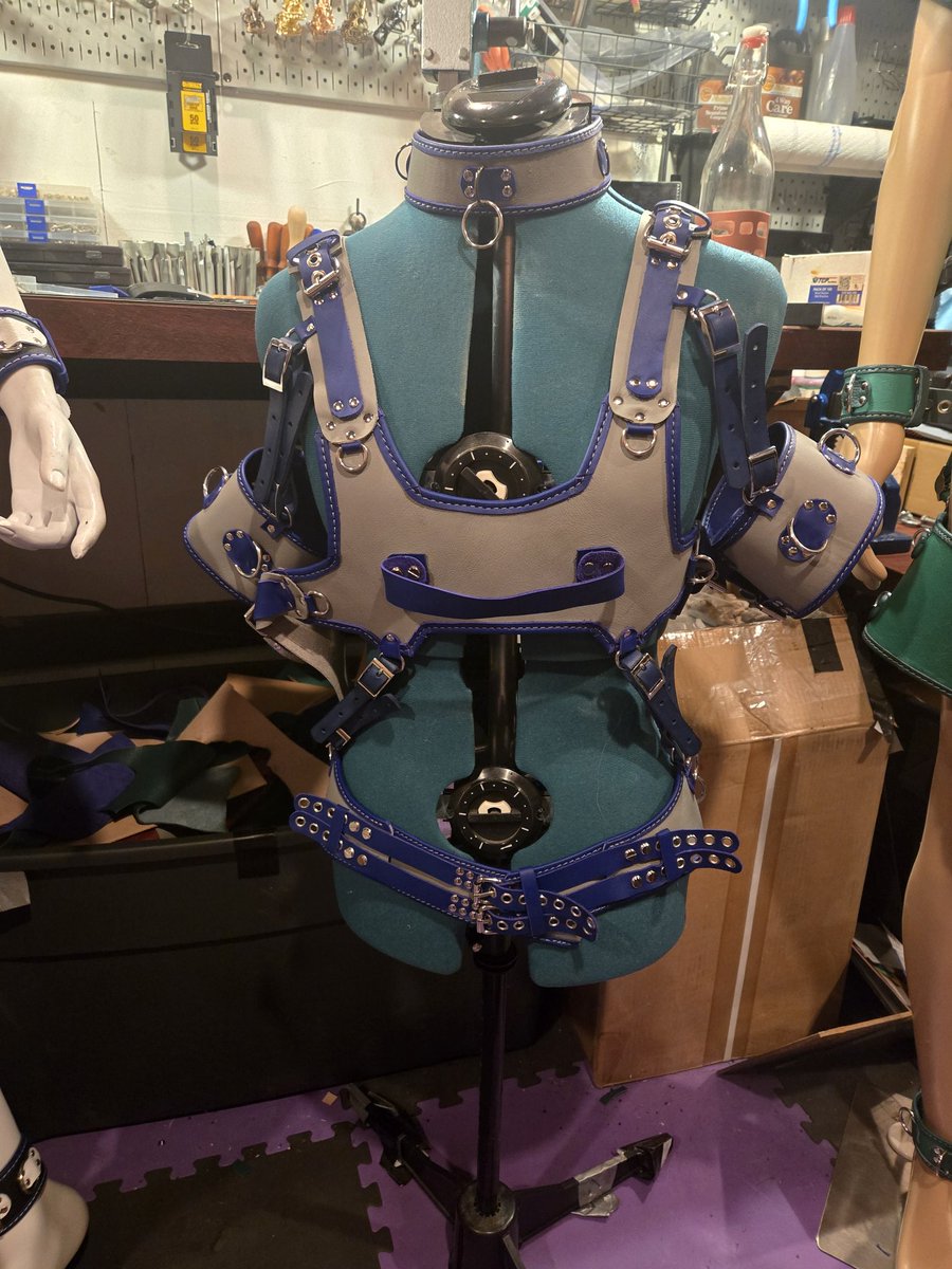 MrVLeatherworks's tweet photo. Another round of custom full body harnesses ready to go out! Got a few happy ponies excited to recieve their new outfits. https://t.co/pl66PZqGKm