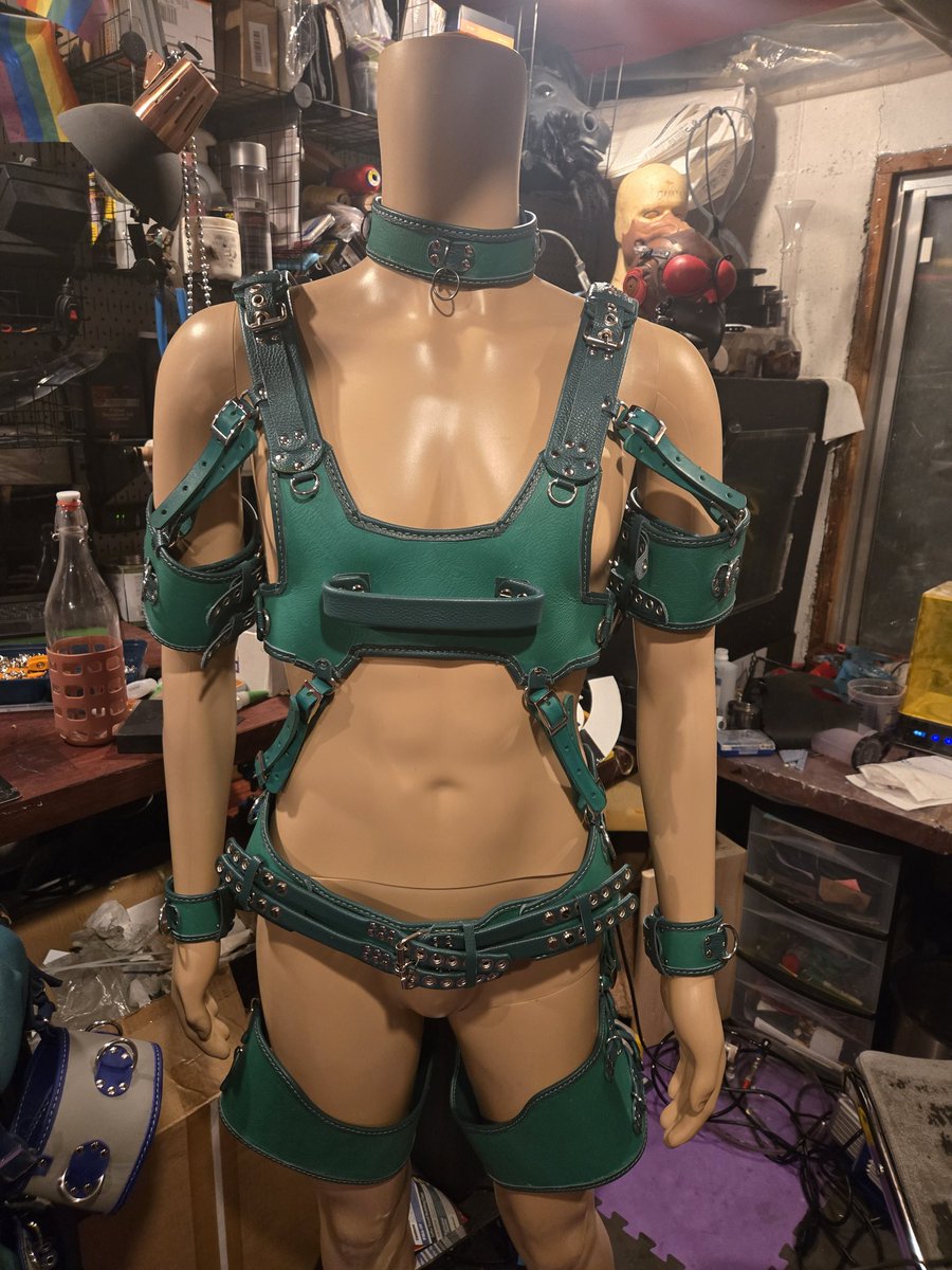 MrVLeatherworks's tweet photo. Another round of custom full body harnesses ready to go out! Got a few happy ponies excited to recieve their new outfits. https://t.co/pl66PZqGKm