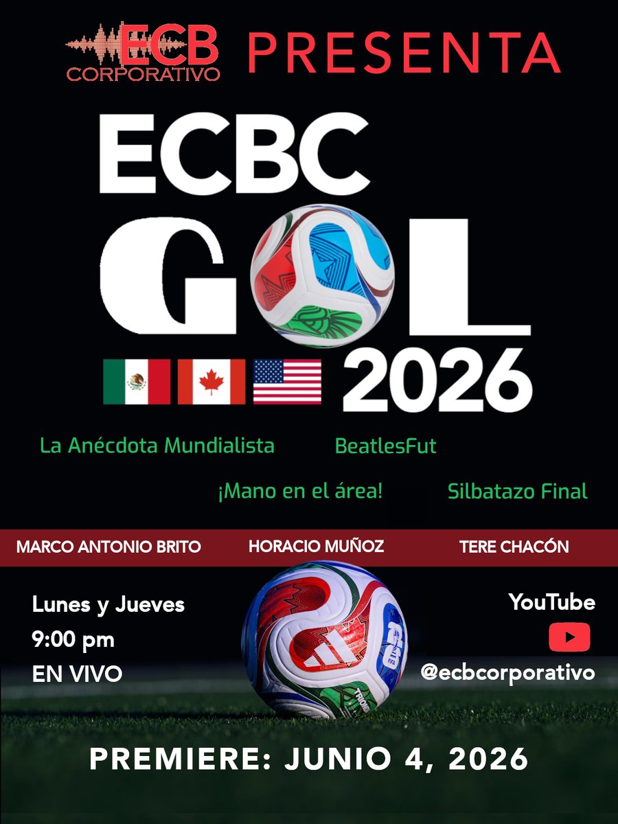 Tere's tweet photo. ¡Ya estamos en modo mundialista! ECBC Gol inicia este jueves 4 de junio en vivo a las 9:00 pm en https://t.co/N3RtzWg2Zw https://t.co/kutNU1FH2S