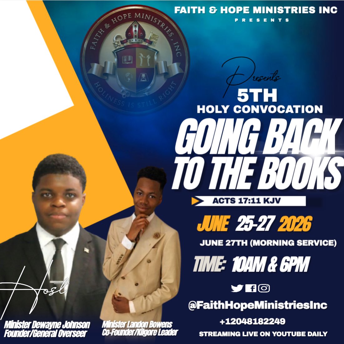 PraiseReport02's tweet photo. Upcoming Events To Attend…

Our General Overseer Is On The Move!! God Is Working In The Faith &amp; Hope Ministries Inc
#YouthEmpowerment #preaching https://t.co/3EahjWi756