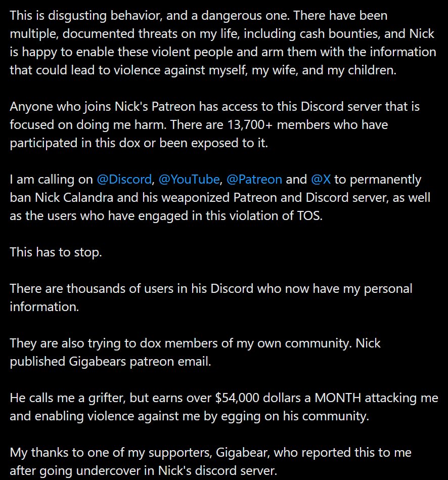 Victummz's tweet photo. Two years have passed since Grummz claimed to have been "doxxed" when a user in a Discord server shared the information for Crixa, LLC, the legal entity responsible for Em-8ER. In the time since, less than ten builds have been released, and the Kickstarter has not been launched. https://t.co/0JZu0p9Hsj