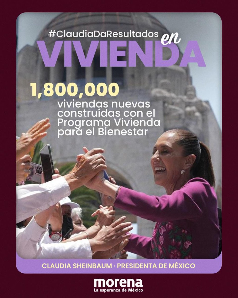 ZERGIODEPAZ's tweet photo. El #HumanismoMexicano fomenta la vivienda como un derecho…

#ClaudiaDaResultados
#AmorConAmorSePaga https://t.co/E3XAtCHWta