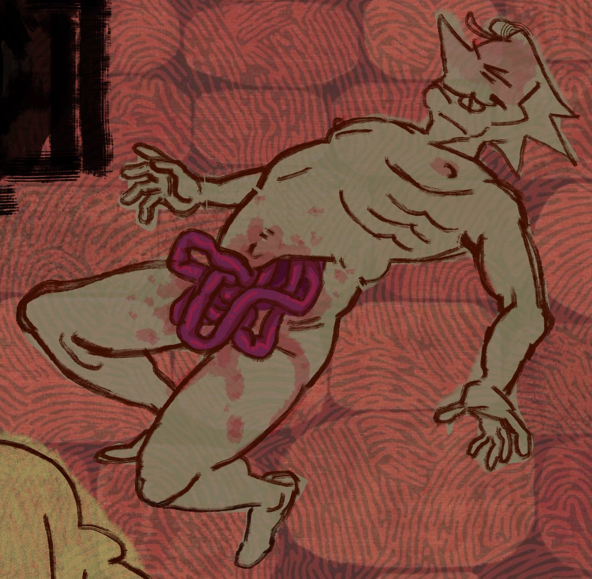 ultrafaggot_xxx's tweet photo. Gore warning 
Second guys my sona, I like to poke him sometimes https://t.co/jAz1NJkGBl