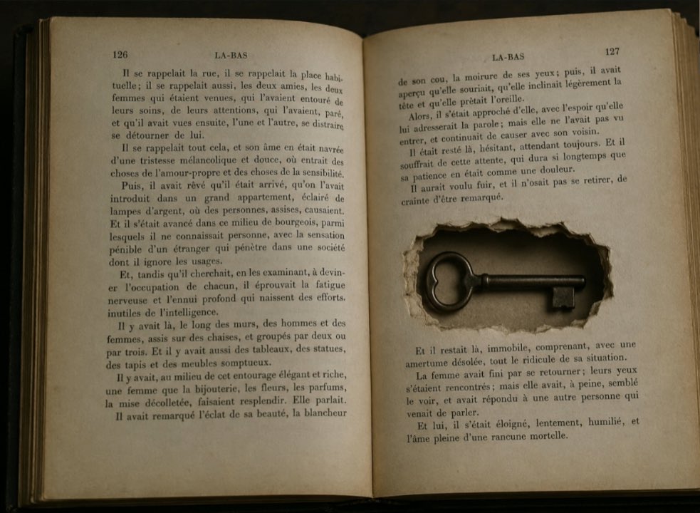 Snnista's tweet photo. Image du livre trouvé chez le commissaire (avec la clé) https://t.co/JMTKUI6ers