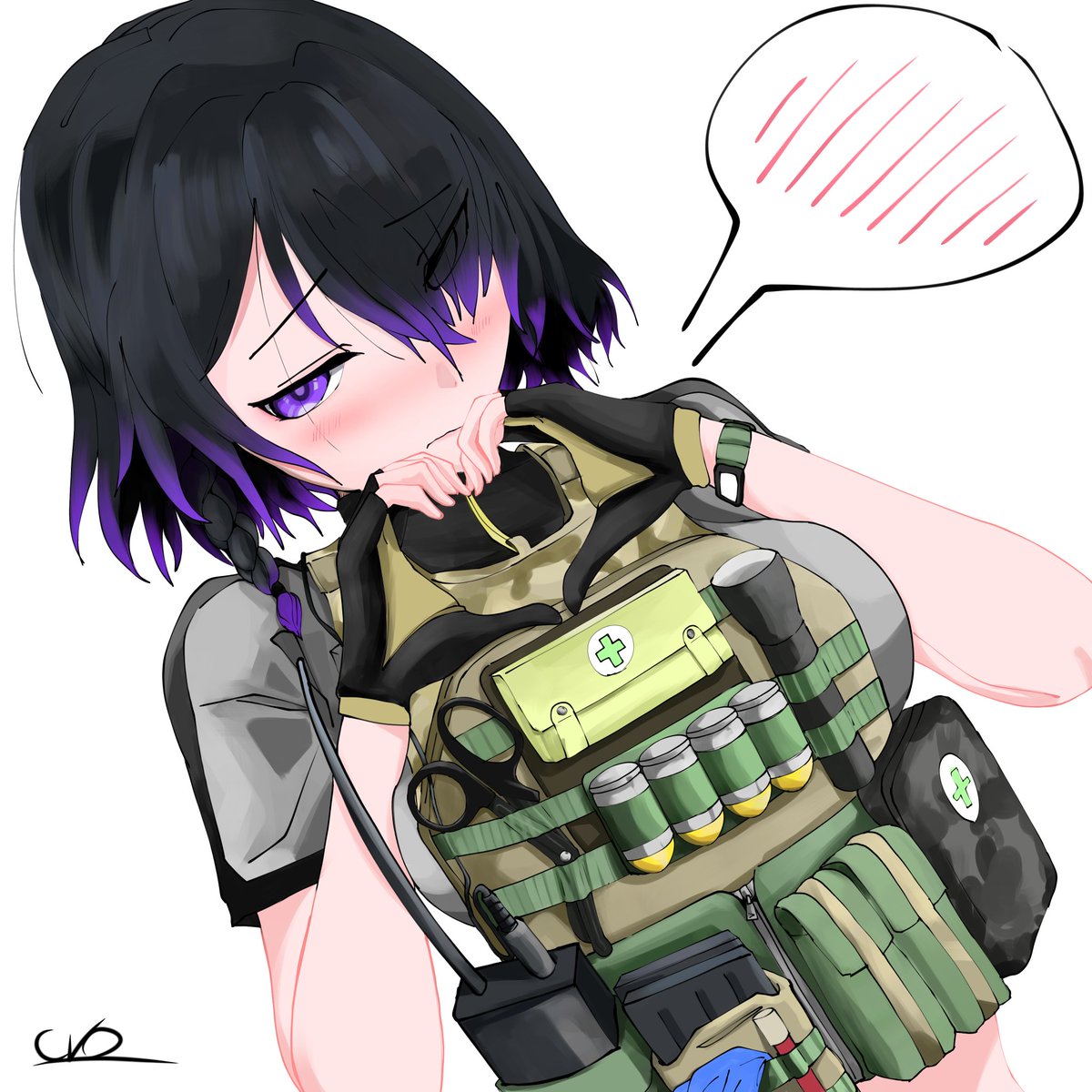 cvo_bvo's tweet photo. Her previous design. Was originally made to fit in Arena Breakout. But since i no longer wanted to play that game i have to change her design. And hopefully for the last frickin time ;-; https://t.co/4iq17Z3Ufu