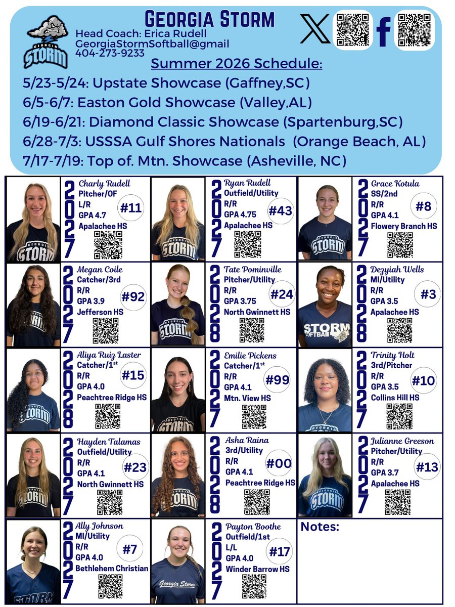 GeorgiaStorm09's tweet photo. Excited to showcase this fabulous group of student athletes. Tons of talent with this group. https://t.co/KBVh8ZRaxl