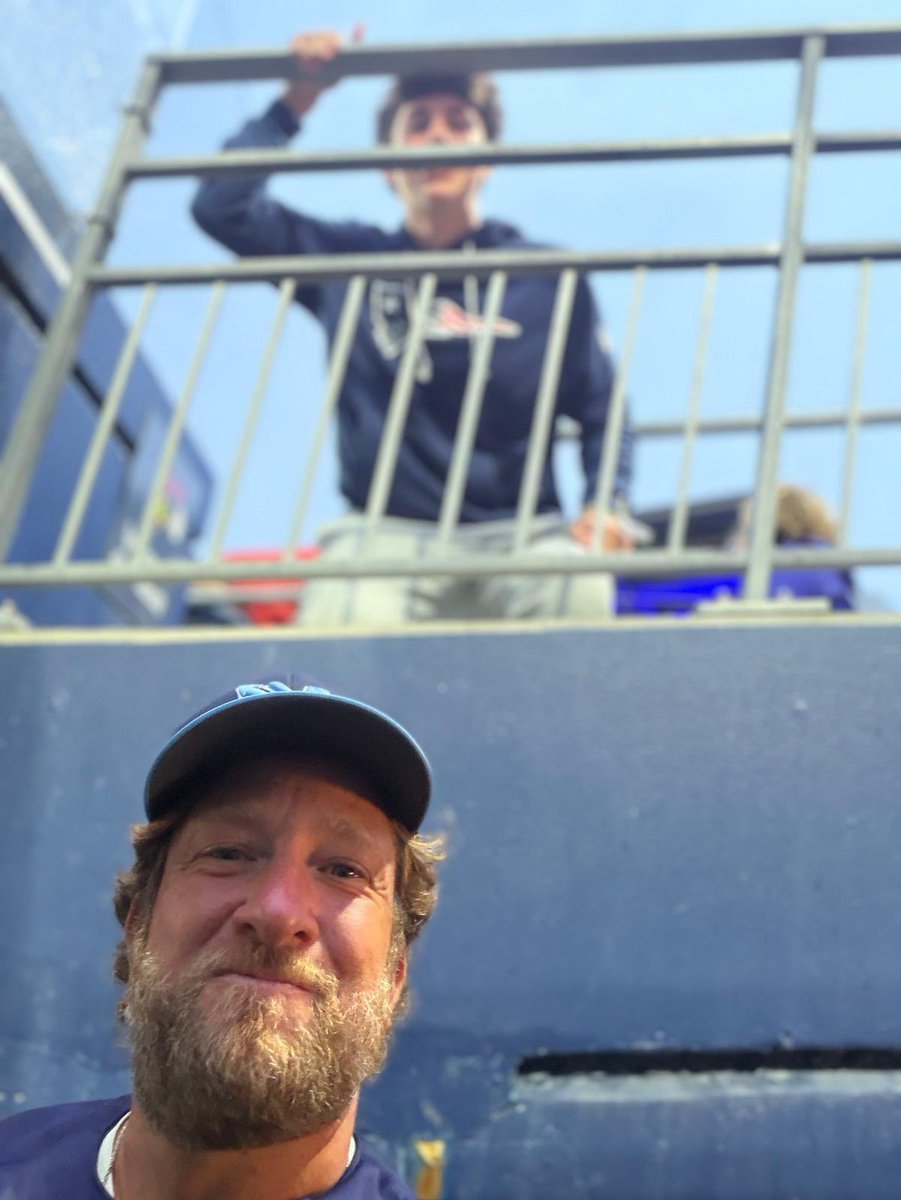 droth54's tweet photo. @stoolpresidente Confirmed Dave was at the game. Can also confirm he did a selfie with my nephew but in portrait mode. https://t.co/viBHxZM0vQ