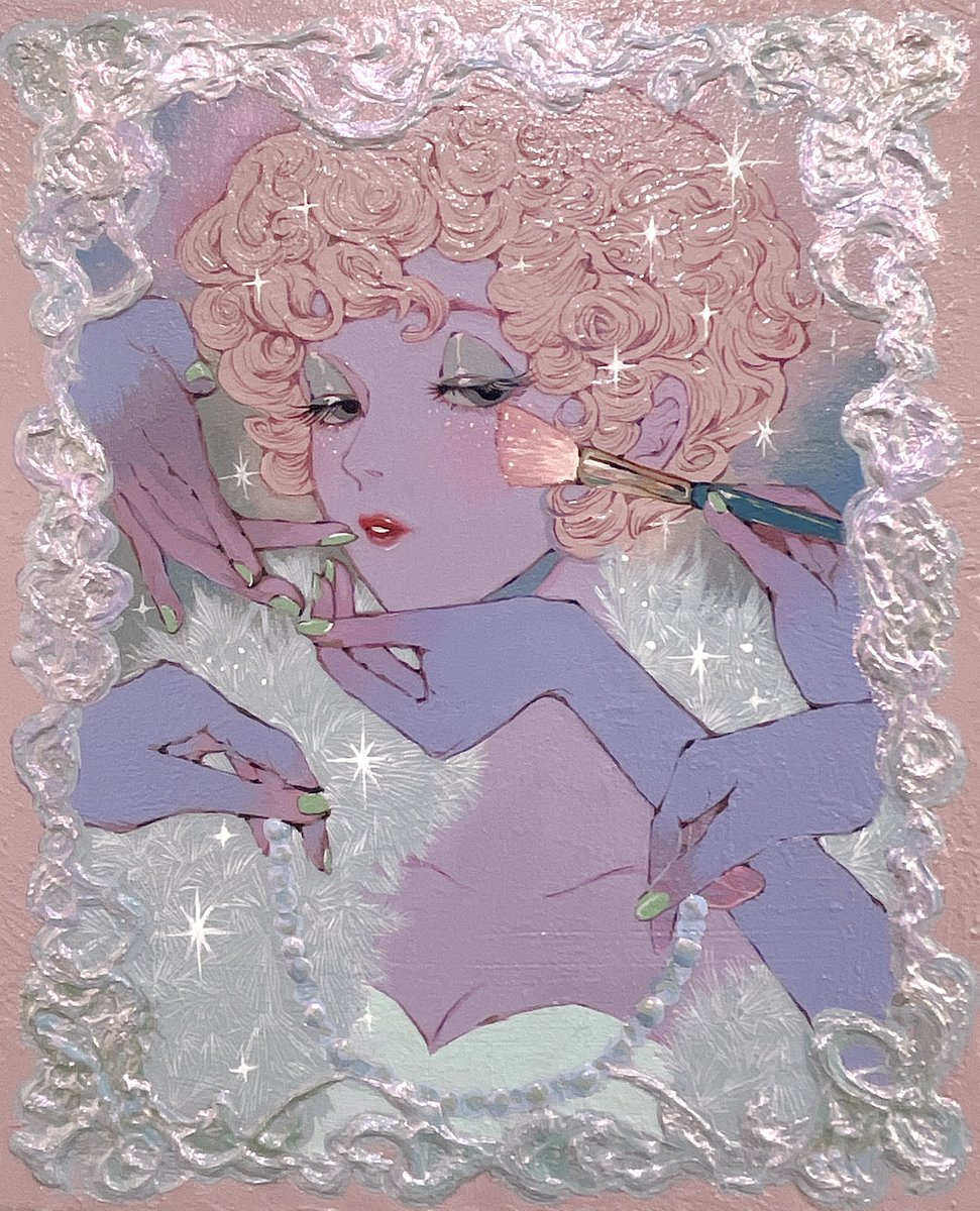 yashiro_nanaco's tweet photo. Gouache on canvas https://t.co/2mzUYFHWfj