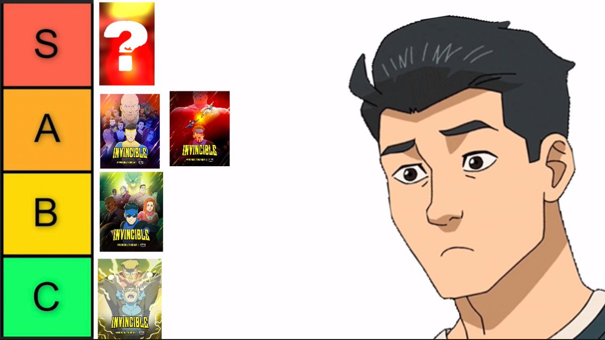 InvincibleIntel's tweet photo. I stared recording my Tier list of Every Episode of Invincible Ranked, I really don���t know when it will release since I’m ranking every episode of the show and the Eve Special https://t.co/MF6pkYR33J