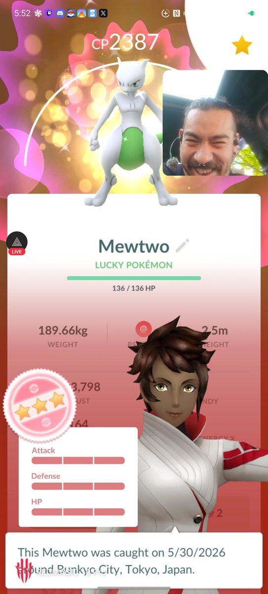 kevkpym's tweet photo. I guess I beat the game!? 😹
#PokemonGO #PoGo #Mewtwo #Shiny https://t.co/mTchmMW1FF