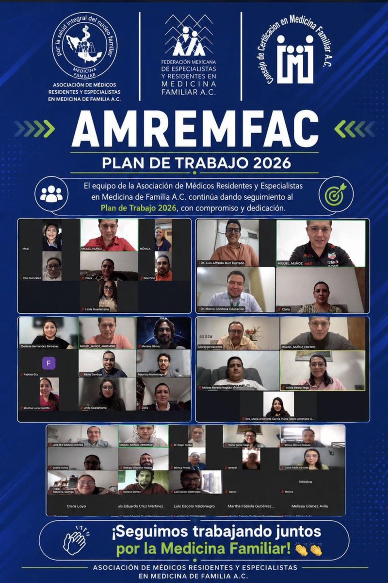 AmremfacAc's tweet photo. Compromiso, dedicación, responsabilidad, lealtad, trabajo en equipo y pasión por la Medicina Familiar.

Seguimos impulsando la educación médica continua y fortaleciendo nuestra especialidad. Juntos multiplicamos los resultados.

#SomosAMREMFAC #YoSoyMedicoFamiliarCertificado https://t.co/clWQJw9eav