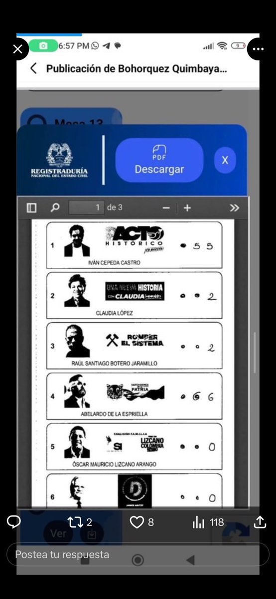 MaicolTama78028's tweet photo. Y entonces? Nos van a seguir imponiendo presidente ustedes @Registraduria, si hay gente bruta, pero no tanta para votar por la mierda de aguervardo. 
#FraudeElectoral @petrogustavo https://t.co/MWe3JwnJDD
