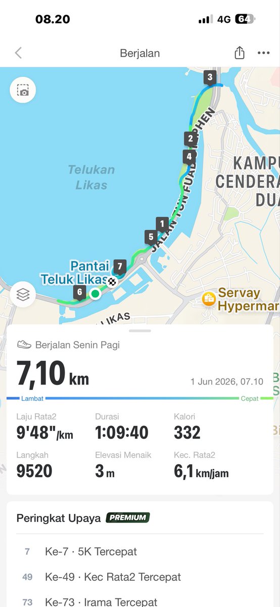 msaid_didu's tweet photo. #TetapBugar.

Alhamdulillah, joging tipis-tipis pagi ini di Teluk Likas, Kota Kinabalu sejauh 7,1 Km, kecepatan 6,1 Km per jam.

Sudah 3 hari di Malaysia blm ketemu MRC hahaha https://t.co/HO883njuCQ