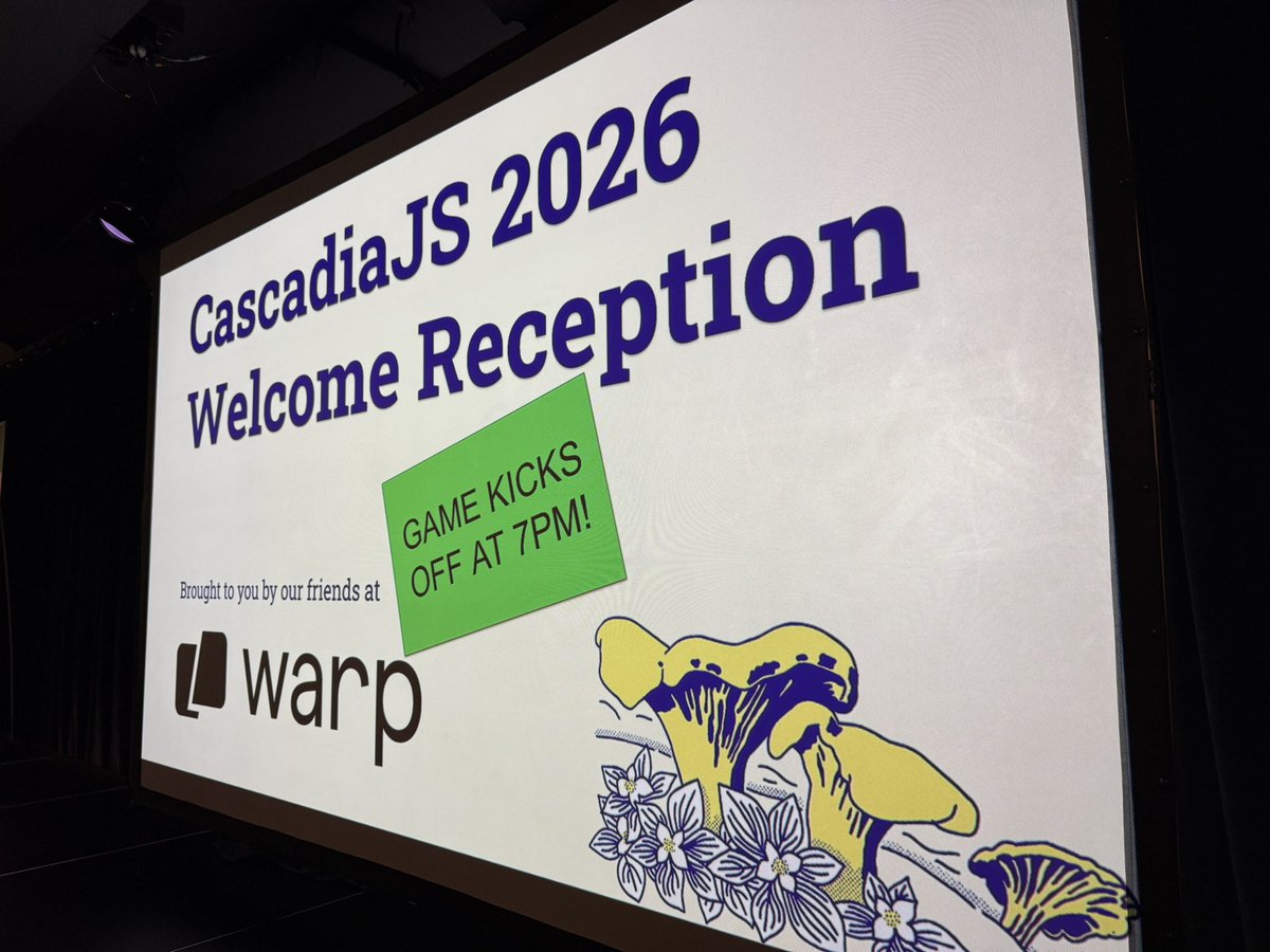 crtr0's tweet photo. It's happening!!! #CascadiaJS https://t.co/00IIiPXOxs