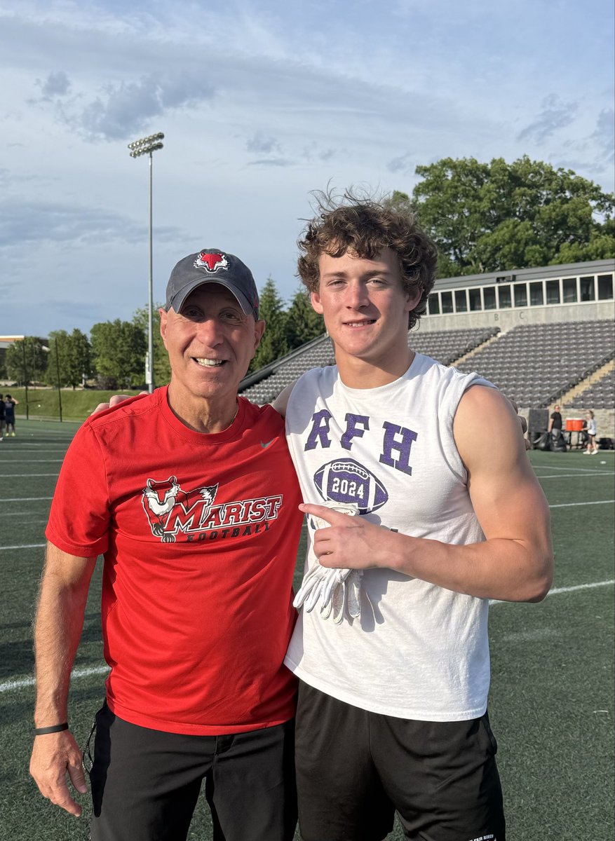 Ryder_Izzo's tweet photo. Had a great time competing at the Marist exposure camp today. Set new bests at L-drill (6.8s), shuttle (4.0s), and vertical (36”). Thanks @CoachMWillis @Coach_JA_Marist &amp; @CUCoachArcher for a great camp. @RFH_Football @mjfrecruits https://t.co/8tH1SZ7Pyo