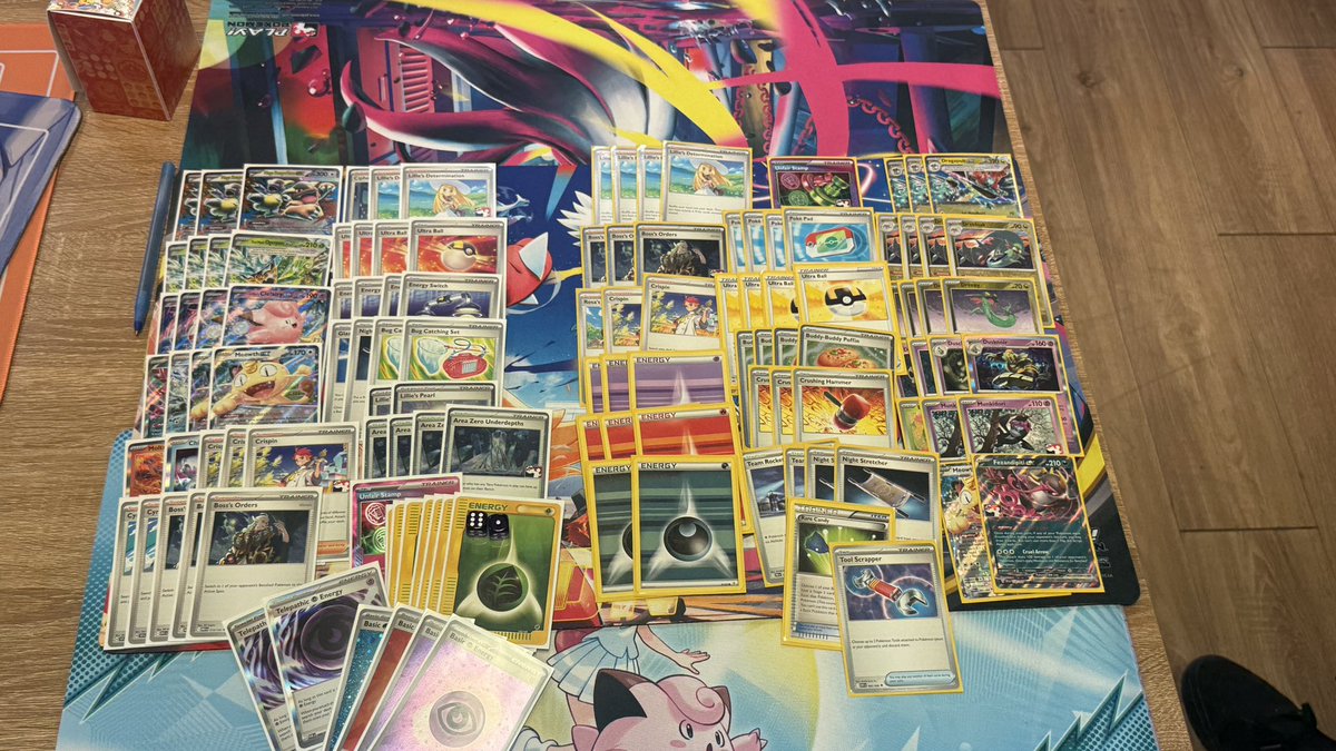 pmgBASS's tweet photo. The roommates took down the cup. Shoutout @aubluutcg for the worst 60 ever and for finals 
Prepped for the room and got blessed by the matchup gods 
+50 cp
+60 store credit
+ half of a Lucario mat https://t.co/Rn7IJE8X2g