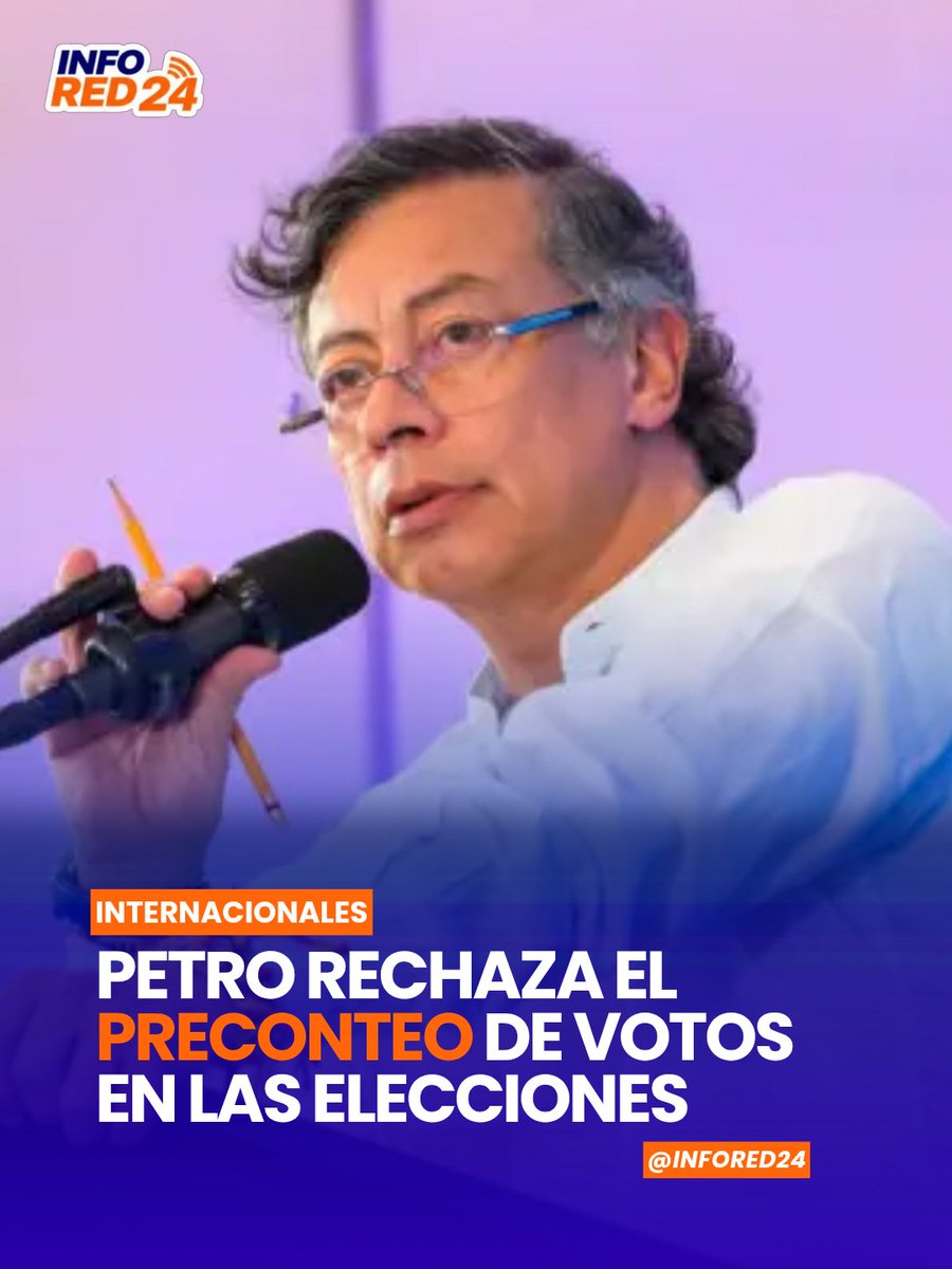 InfoRed24_'s tweet photo. #InfoRed24 || Petro rechaza el preconteo de votos en Colombia.

Leer más: https://t.co/Io4sOyEXAn

INFORED24 + NOTICIAS https://t.co/WlsuldGvha