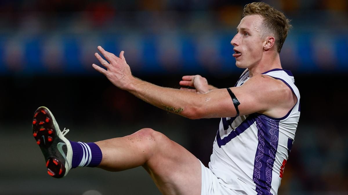 TheWestSport's tweet photo. Boasting three 20+ goalkickers for the season, Freo are making things hard for defensive units to shut them down.

Here's Josh Treacy on the aim of challenging oppositions in different ways as the Dockers look to keep rolling ⚓️ 

https://t.co/X9YsaFfJxI https://t.co/ob2BKKecCd