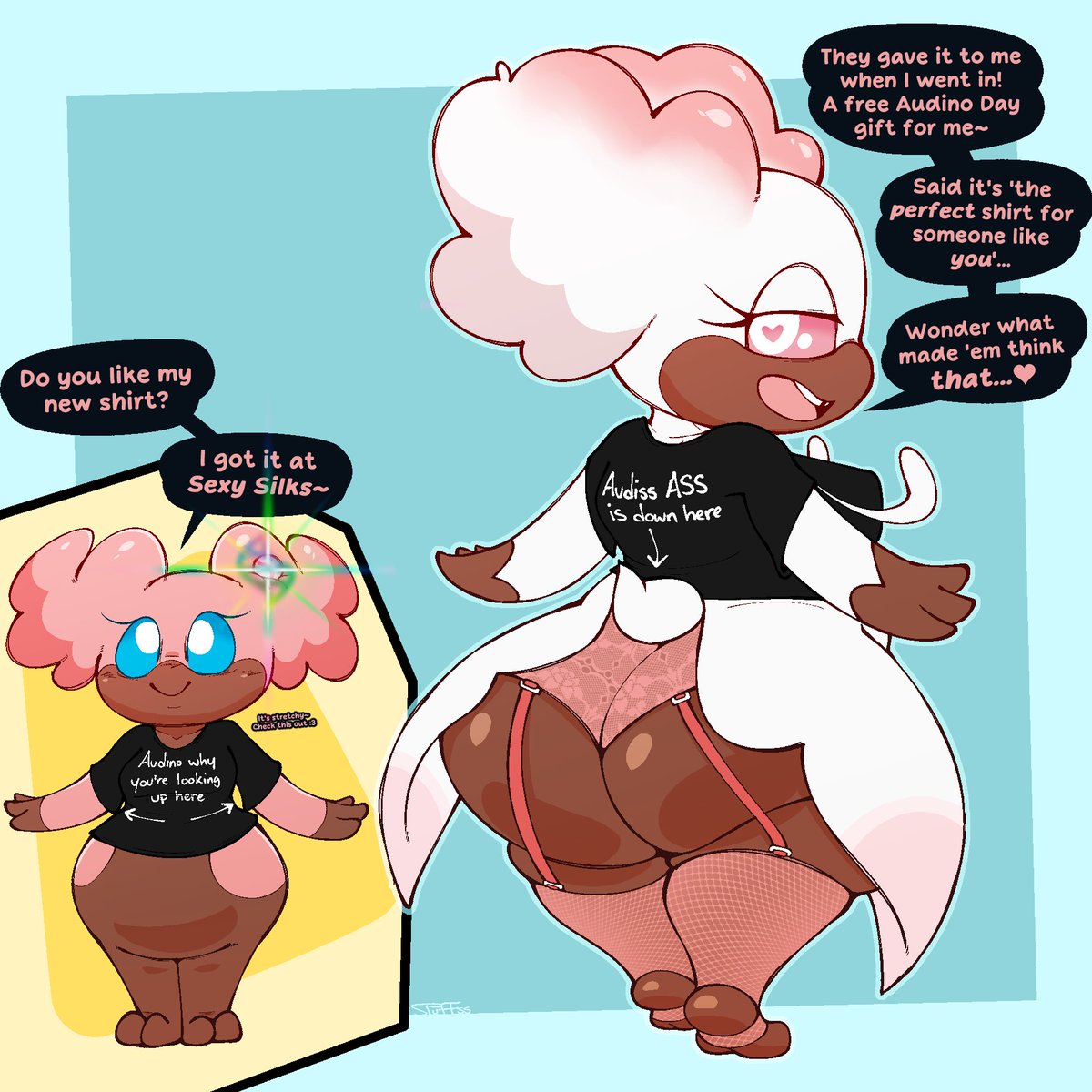 SoftestPuffss's tweet photo. happy audino day i forgot and rushed https://t.co/gtDPdg0VKO