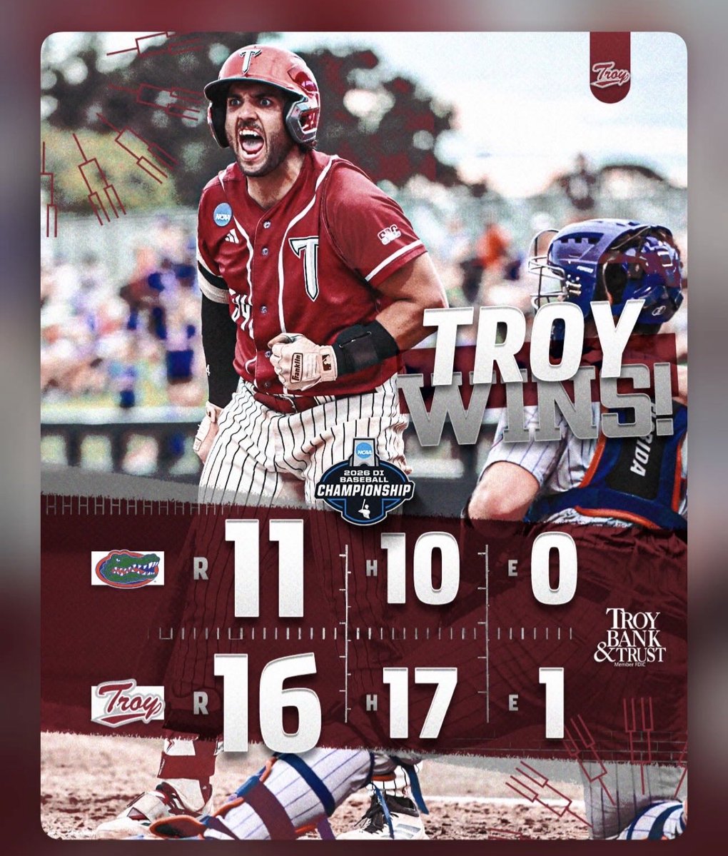 Tyler_Ray12's tweet photo. What a fairy tale day of baseball for @TroyTrojansBSB! One that the future of the program will refer to and build off for years to come! Doubleheader sweep against the blue bloods in their backyards! 

Can’t wait for tomorrow! 

⚔️ SPOT. THE. BALL. ⚔️ https://t.co/GCrS8mnBOJ
