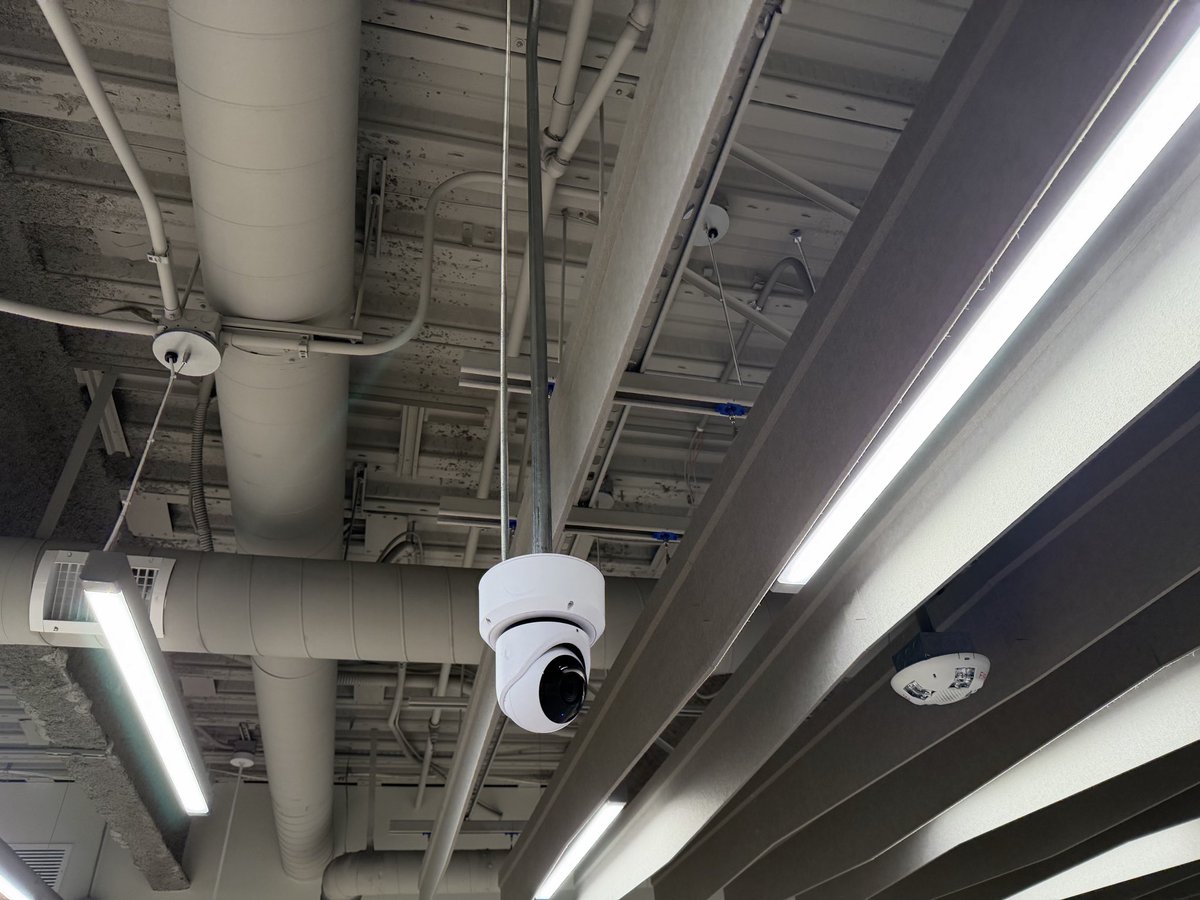 AdiumTech's tweet photo. Ceiling conduit mounted #Unifi U7 XGS’ and G6 Turrets in an open ceiling environment. The camera junction boxes really clean up the look compared to a traditional junction box. https://t.co/9MOTPRKTmQ