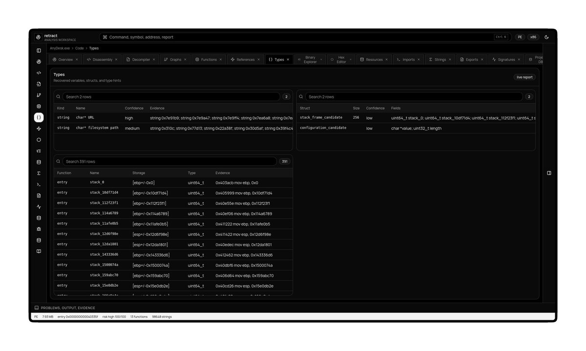 kernelstub's tweet photo. A Static binary analysis and reverse engineering workbench toolkit, it's still in early stages, and it's written in GO.

PRE-RELEASE 1.0.1

https://t.co/uQZMkZGidL https://t.co/YQfomZqwp4