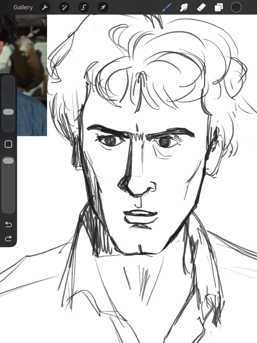 dinogummysaur's tweet photo. i never realized how fucked up his hair was in this scene before i sat down to draw it https://t.co/BWTbKWd7zY