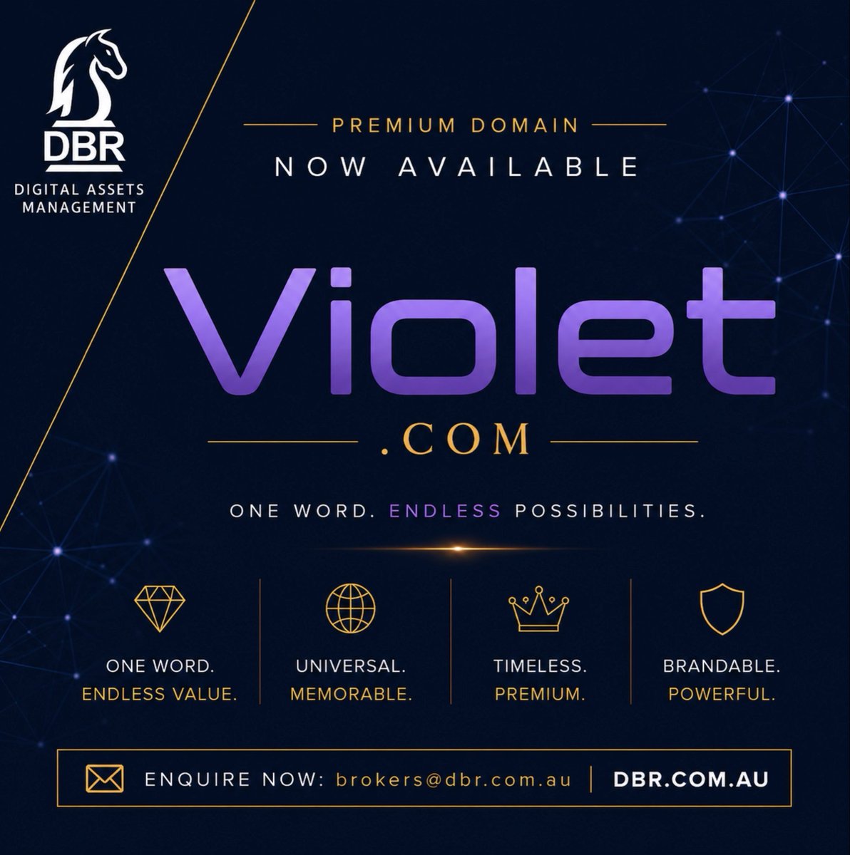 OnlineImpactOz's tweet photo. https://t.co/asopksiWSS Now Available

🟣 One word. One colour. One global brand.

We’re proud to announce that DBR Digital Assets has secured the exclusive brokerage for ** https://t.co/asopksiWSS**.

In a digital world where attention is fragmented and branding is becoming increasingly expensive, the rarest assets continue to stand apart:

✅ Single-word .com domains
✅ Globally recognised dictionary words
✅ Emotionally evocative brands
✅ Instantly memorable identities

https://t.co/asopksiWSS is a rare, globally recognised, emotionally positive, six-letter dictionary-word .com that can become almost anything. 

That’s what gives it “empty vessel” value and puts it in the same conversation as elite colour domains like https://t.co/bLaMFMbcEZ, https://t.co/31awORhdAU and https://t.co/xNz0Y7NVDV. 

Violet is more than a colour.

It represents creativity, luxury, technology, beauty, wellness, fashion, imagination, spirituality, premium products, and modern digital brands.

The strength of https://t.co/asopksiWSS is that it doesn’t need to be limited to any single industry.

It could become:

💄 A global beauty brand
🤖 An Ai company
🛍️ An e-commerce marketplace
💜 A wellness platform
👗 A fashion label
🎮 A gaming brand
📱 A consumer app
🏦 A fintech business
🧠 A healthtech company
🌎 A next-generation technology company

Some of the world’s most valuable companies operate on simple, memorable, category-defining words.

A domain like https://t.co/asopksiWSS offers immediate credibility, instant recall, global reach, and a brand foundation that would take years and millions of dollars to replicate through advertising alone.

There are millions of businesses.

There is only one https://t.co/asopksiWSS.

Serious acquisition enquiries can be directed to:

📧 brokers@dbr.com.au

or DM me here on LinkedIn 👍

#DomainNames #Branding #DigitalAssets #Violet #DomainBroker