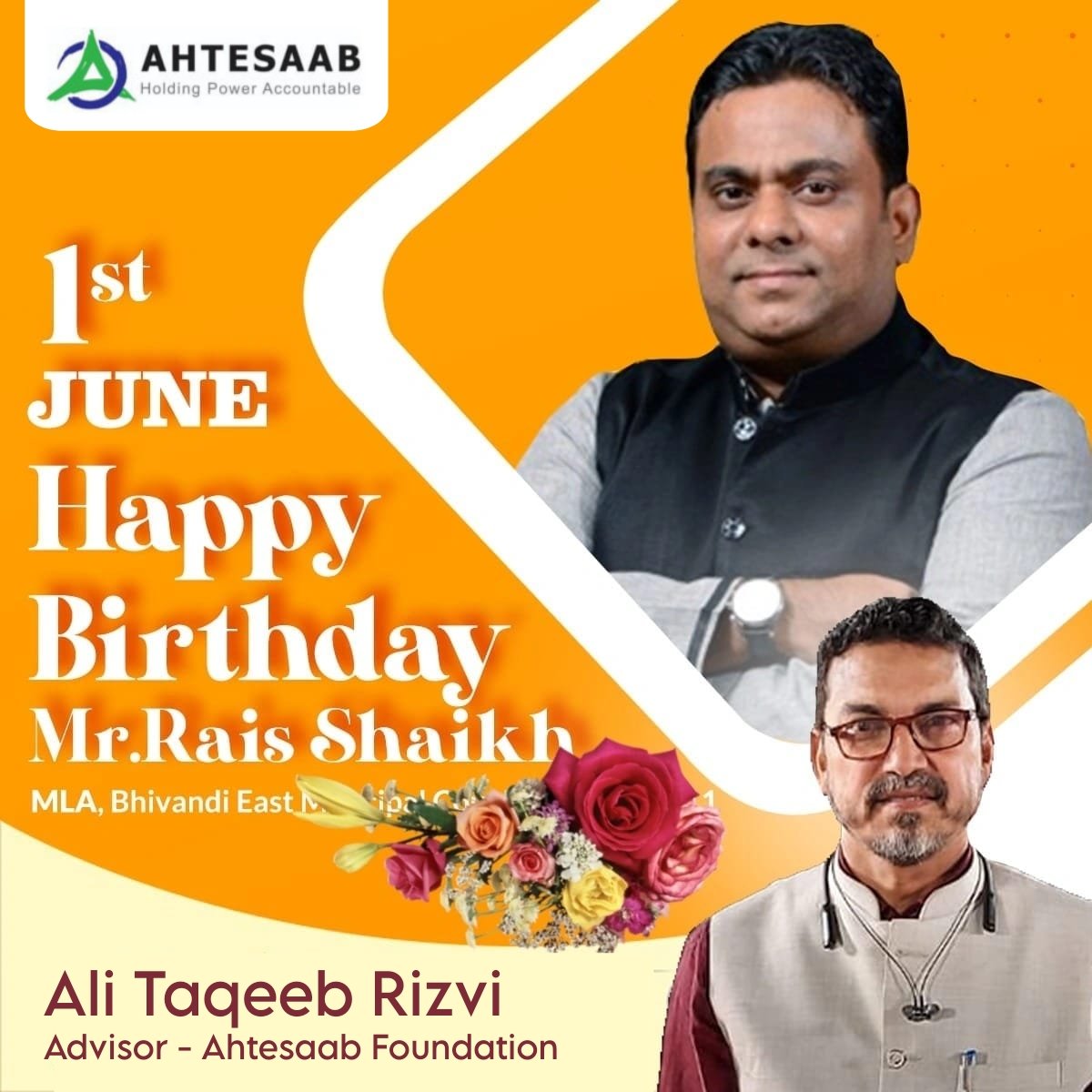 Ali_taqeeb's tweet photo. *On the auspicious occasion of your birthday, heartfelt wishes to our respected and visionary leader @rais_shk
May Almighty bless you with happiness, excellent health, peace, prosperity, and  success and service to humanity.
Happy Birthday to a true people’s leader! 🎉🌹 https://t.co/5rlVkHWQgj