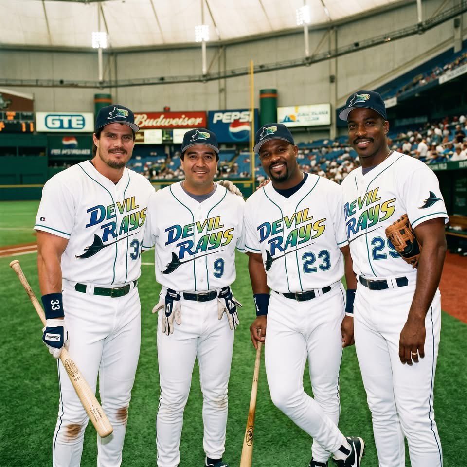OleTimeHardball's tweet photo. 1999 Tampa Bay Devil Rays

Jose Canseco, Vinny Castilla, Greg Vaughn, and Fred McGriff https://t.co/7Qu6O4ZTa6